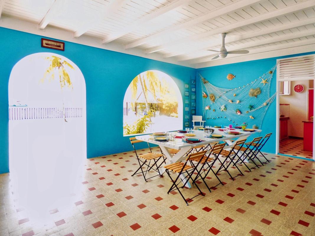 Villa sur la plage Martinique - Espace repas RDC